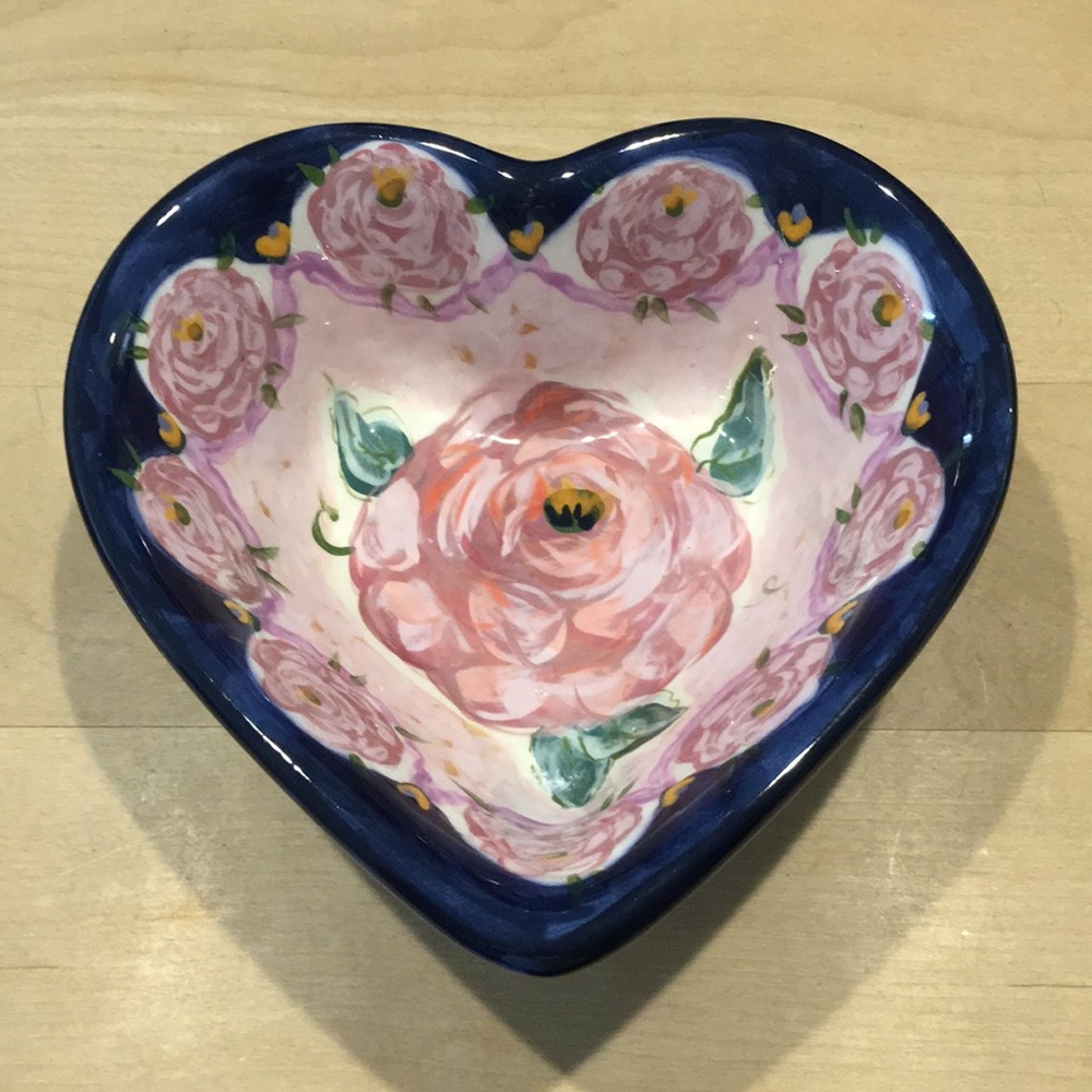 Lesal original hand painted heart bowl